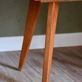 Scandinavian bedside table with compass legs