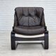 1970s, Swedish design by Åke Fribytter, armchair, furniture leather.