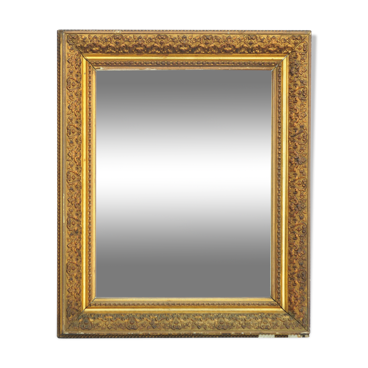 Miroir rectangulaire doré - 69 X 58 cm
