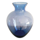 Vase en verre bleu
