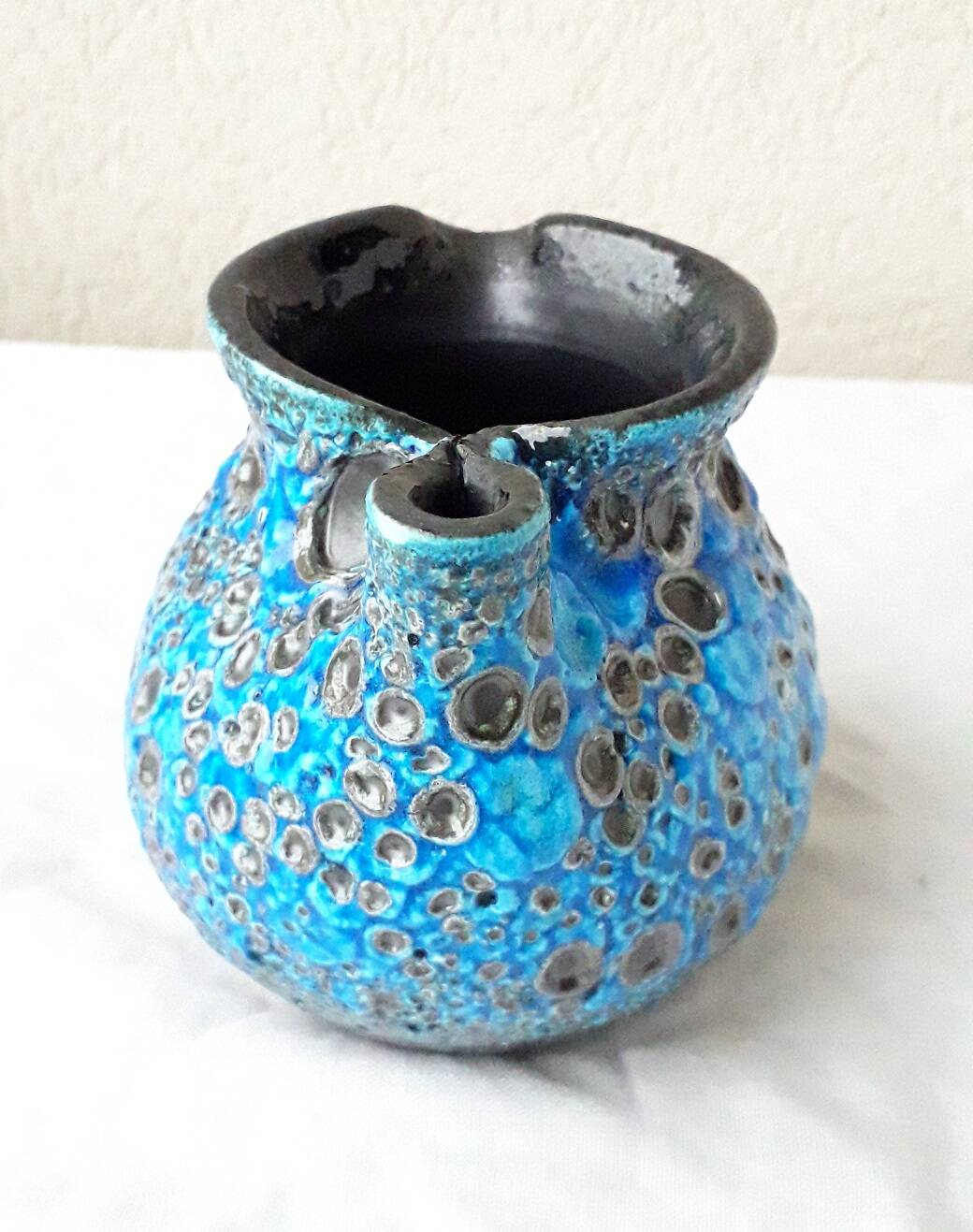 Blue milk jug