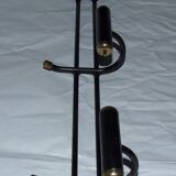Vintage 1970s metal wall coat rack
