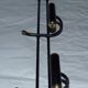 Vintage 1970s metal wall coat rack