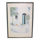 Tableau « La Fontanella » lithographie signée G. Zuppini