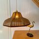 Suspension lampshade vintag in wood and canning