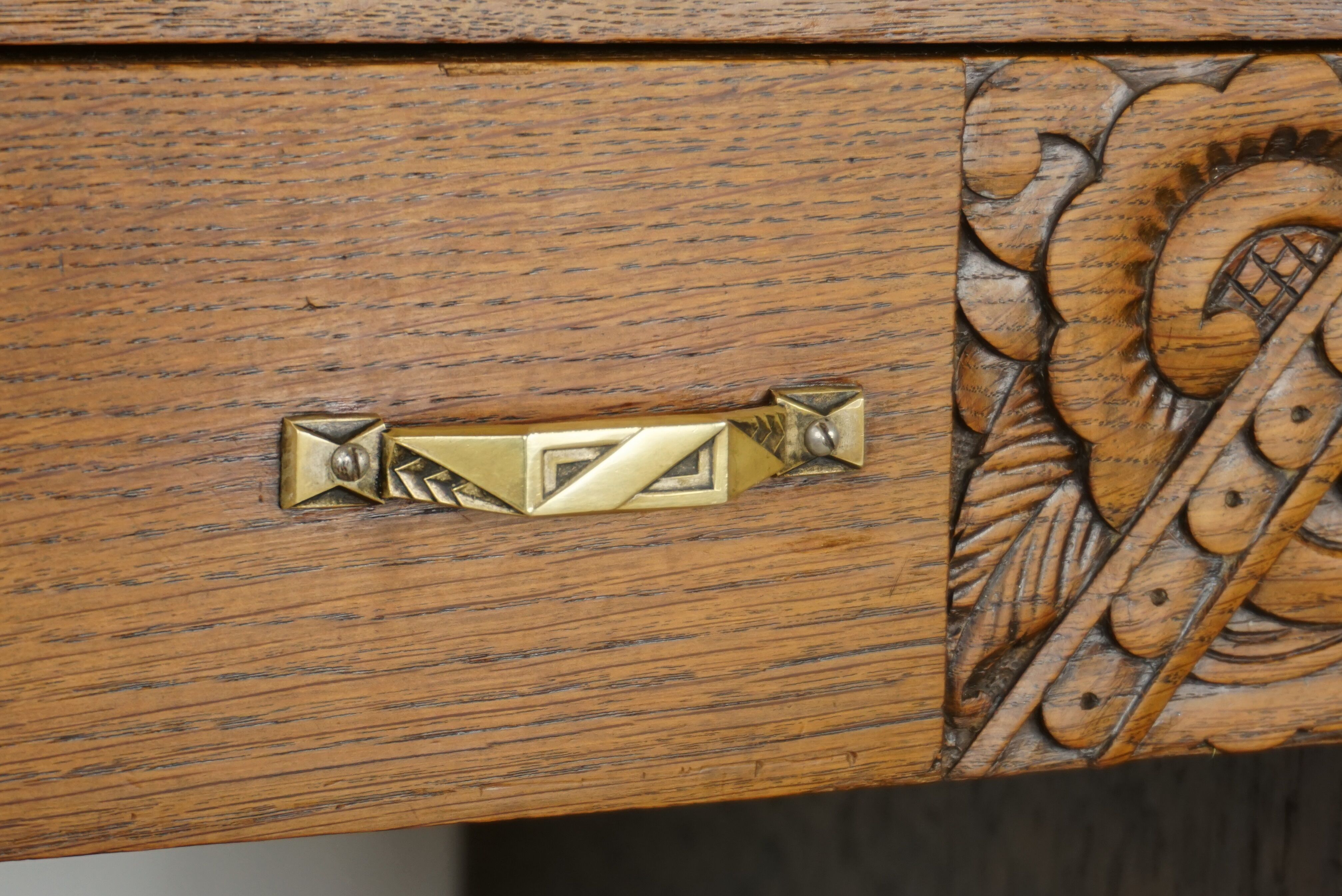 Desk Art Deco shelf marble
