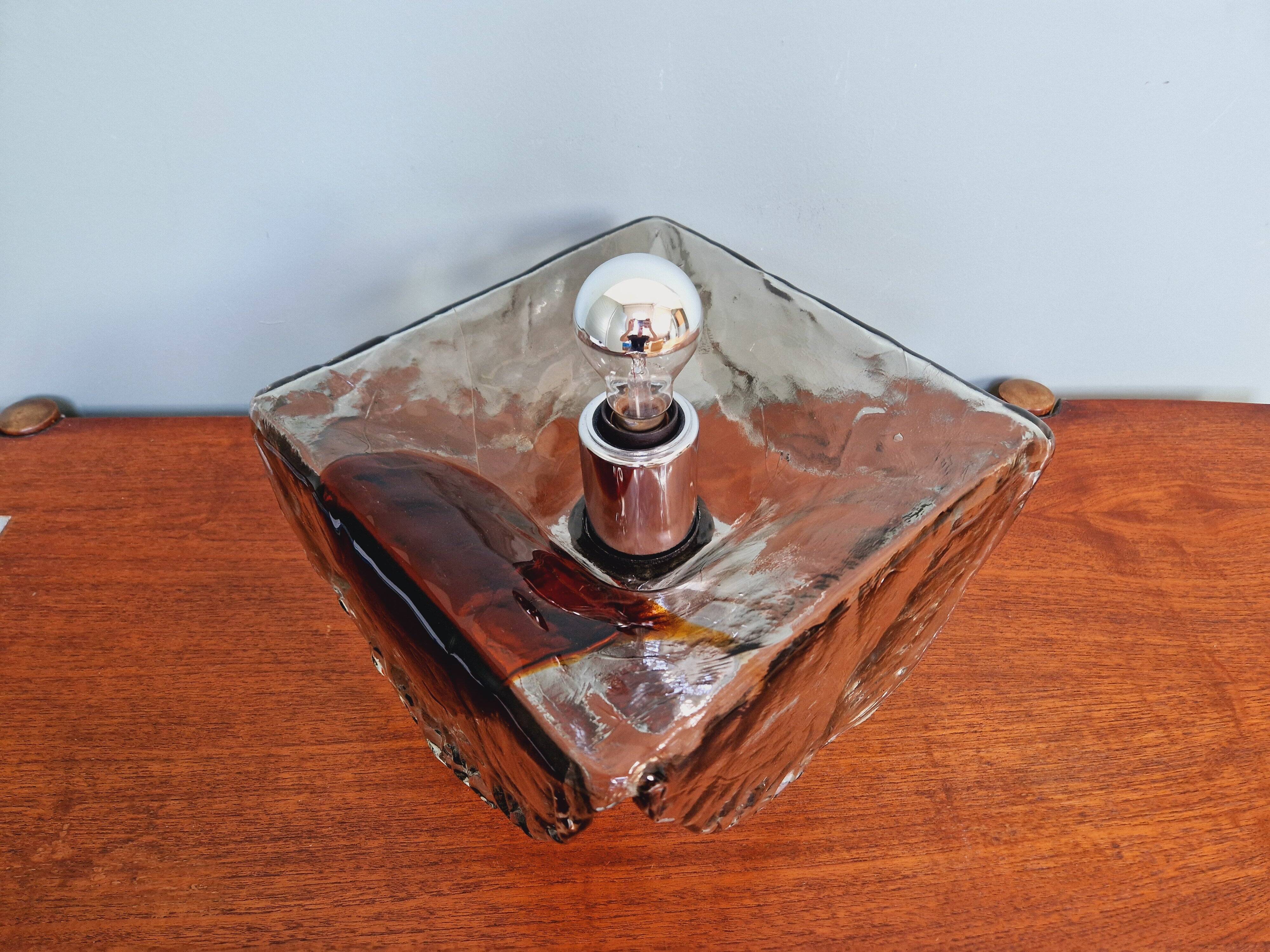 Plafonnier Mazzega en verre de Murano, 1960
