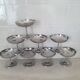 8 stainless steel 18/10 FCA style Létang and Rémi Jean Couzon cups