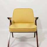 Modern yellow velvet armchair by Chierowski 366