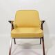Modern yellow velvet armchair by Chierowski 366