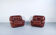 Pair of leather armchairs Sapporo 1970s, Mobil Girgi publisher