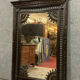 Breton Renaissance style mirror in solid oak with brown patina circa 1850