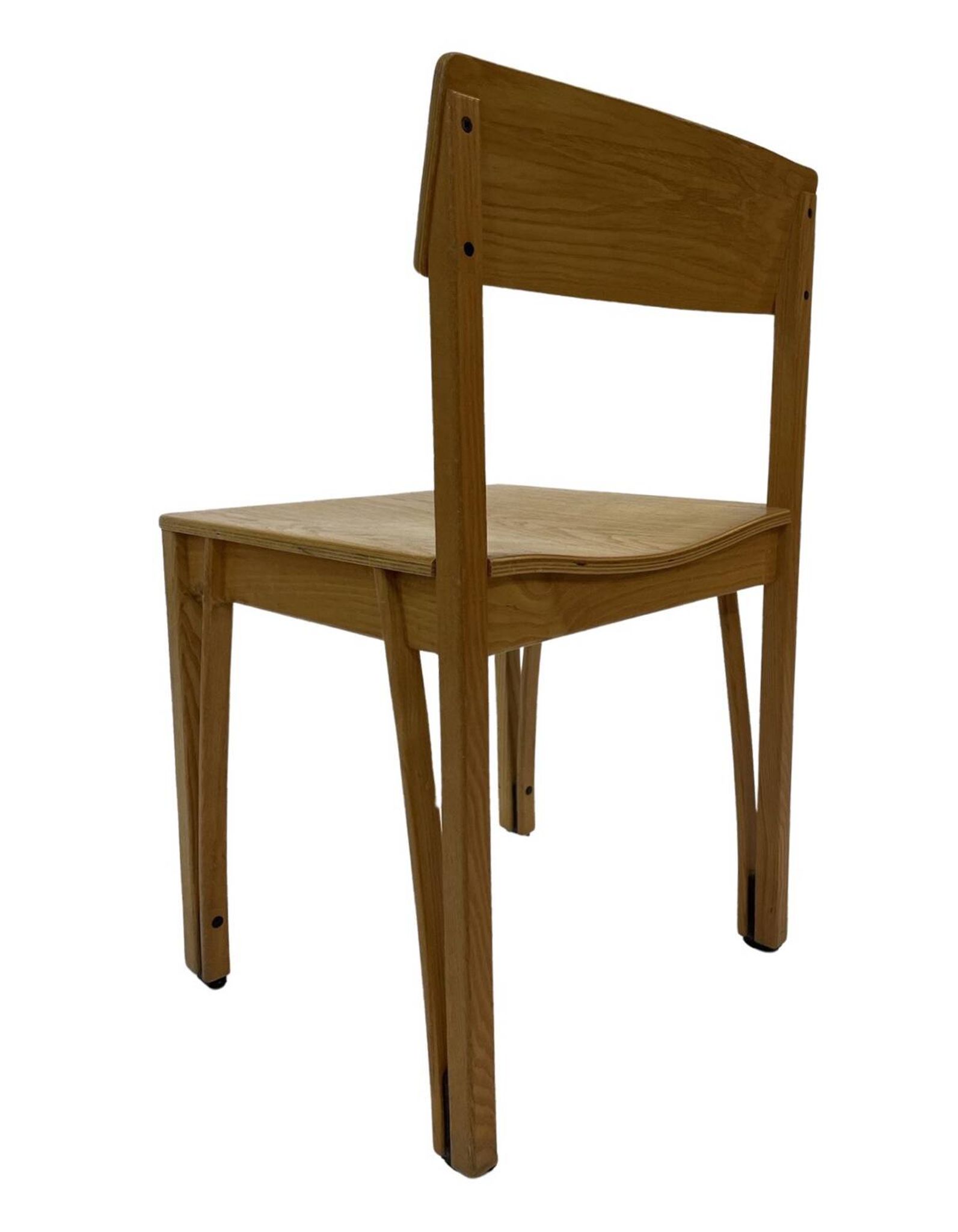 Vintage wooden chair 1980s minimalist design unique