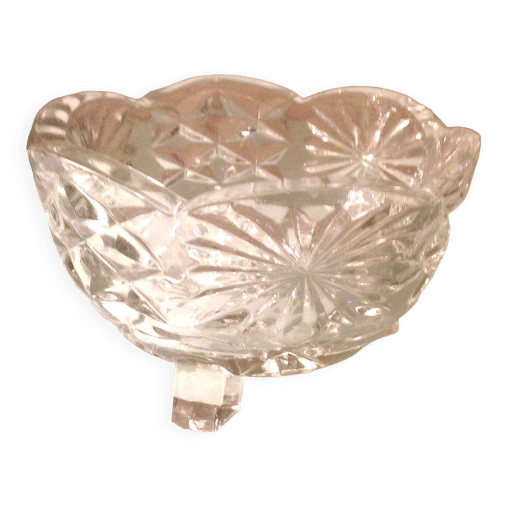 Cut glass pocket empty / vintage 60s-70s