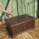 Old artisanal box in carved wood made of French (Brittany)