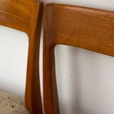 Set of 4 Teak and Wool Dining Chairs by Swegards, Sweden, 1960s