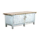 Antique industrial workbench