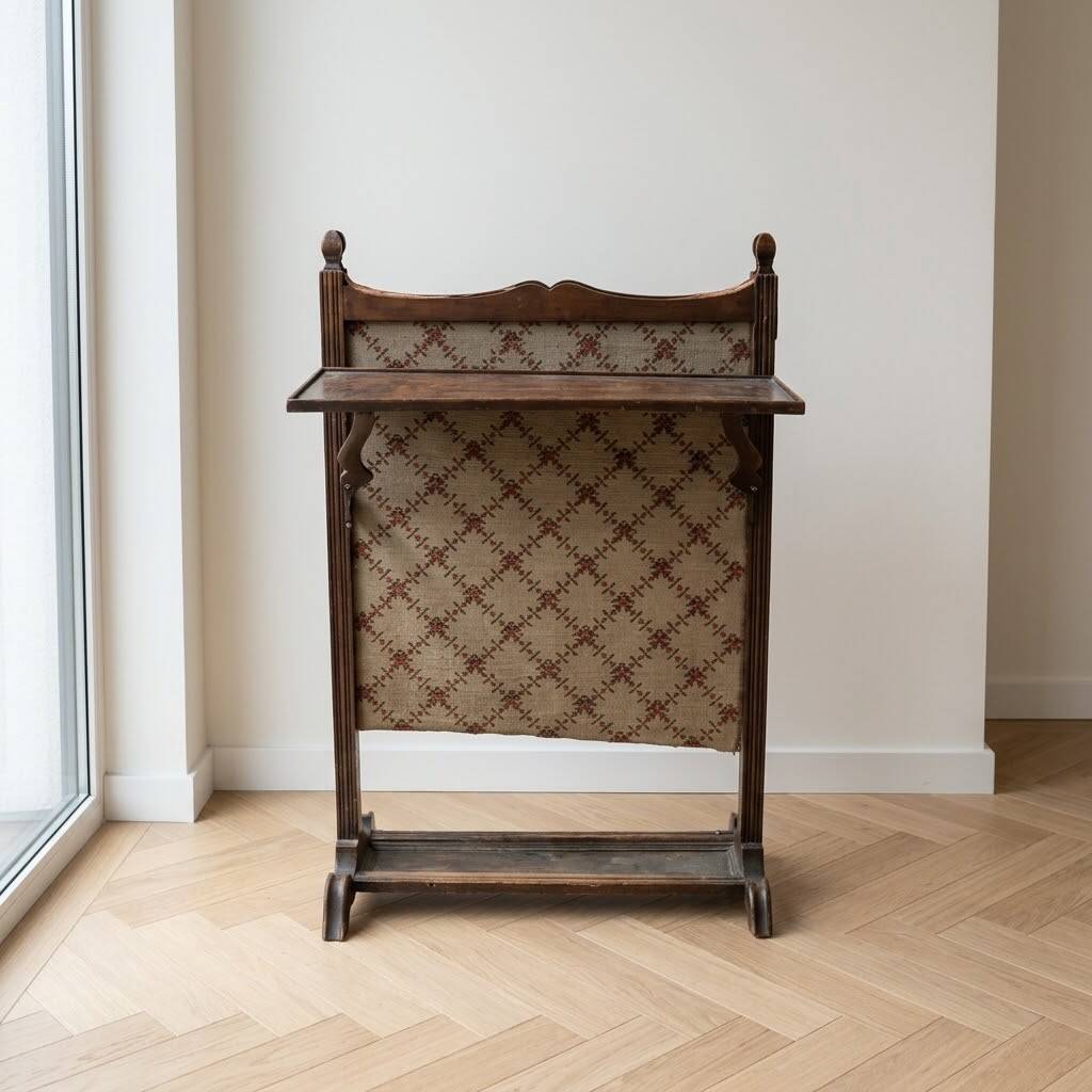 Old wooden fireplace