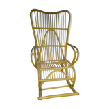 Fauteuil rotin à bascule