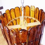 Amber glass pendant lamp