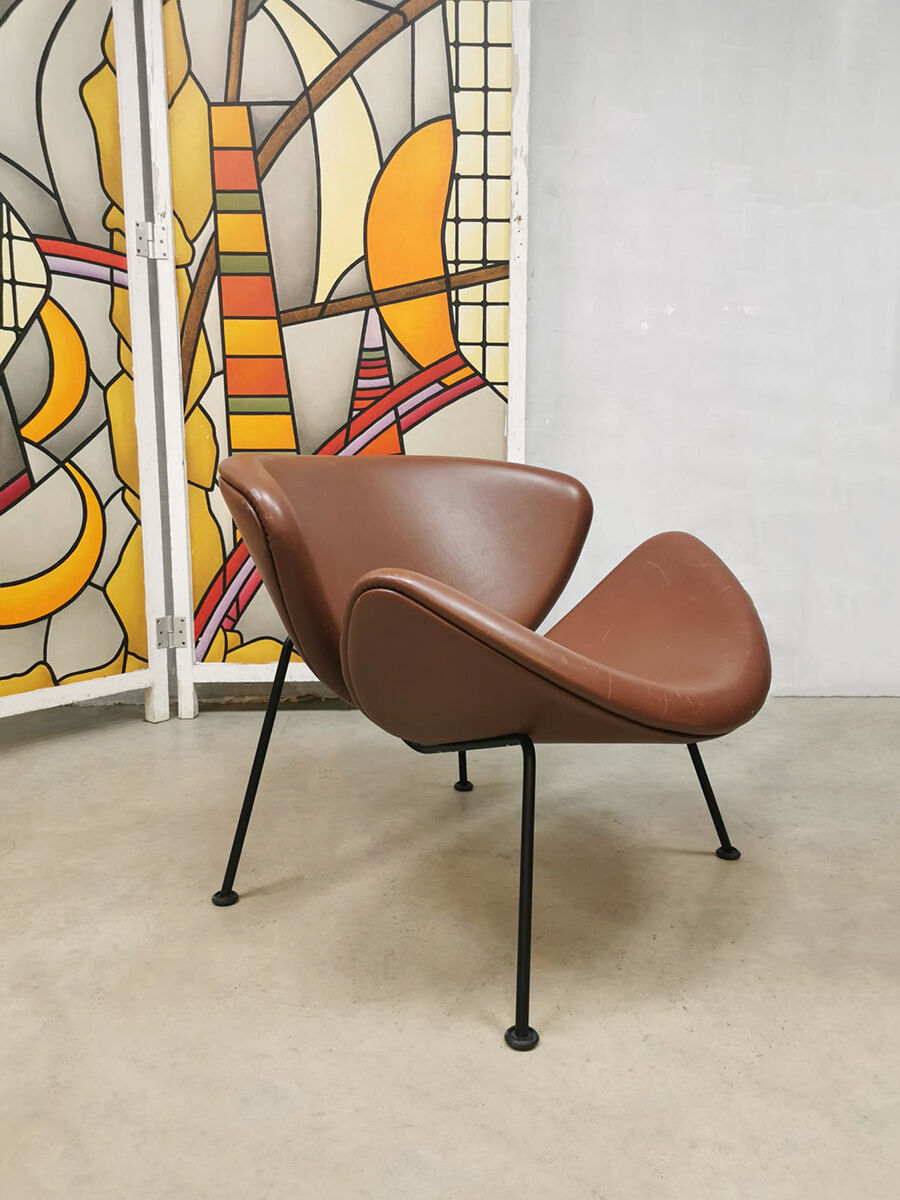 Dutch design Artifort easy chair Pierre Paulin F437 Orange Slice