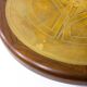 Vintage round coffee table in rosewood and brass