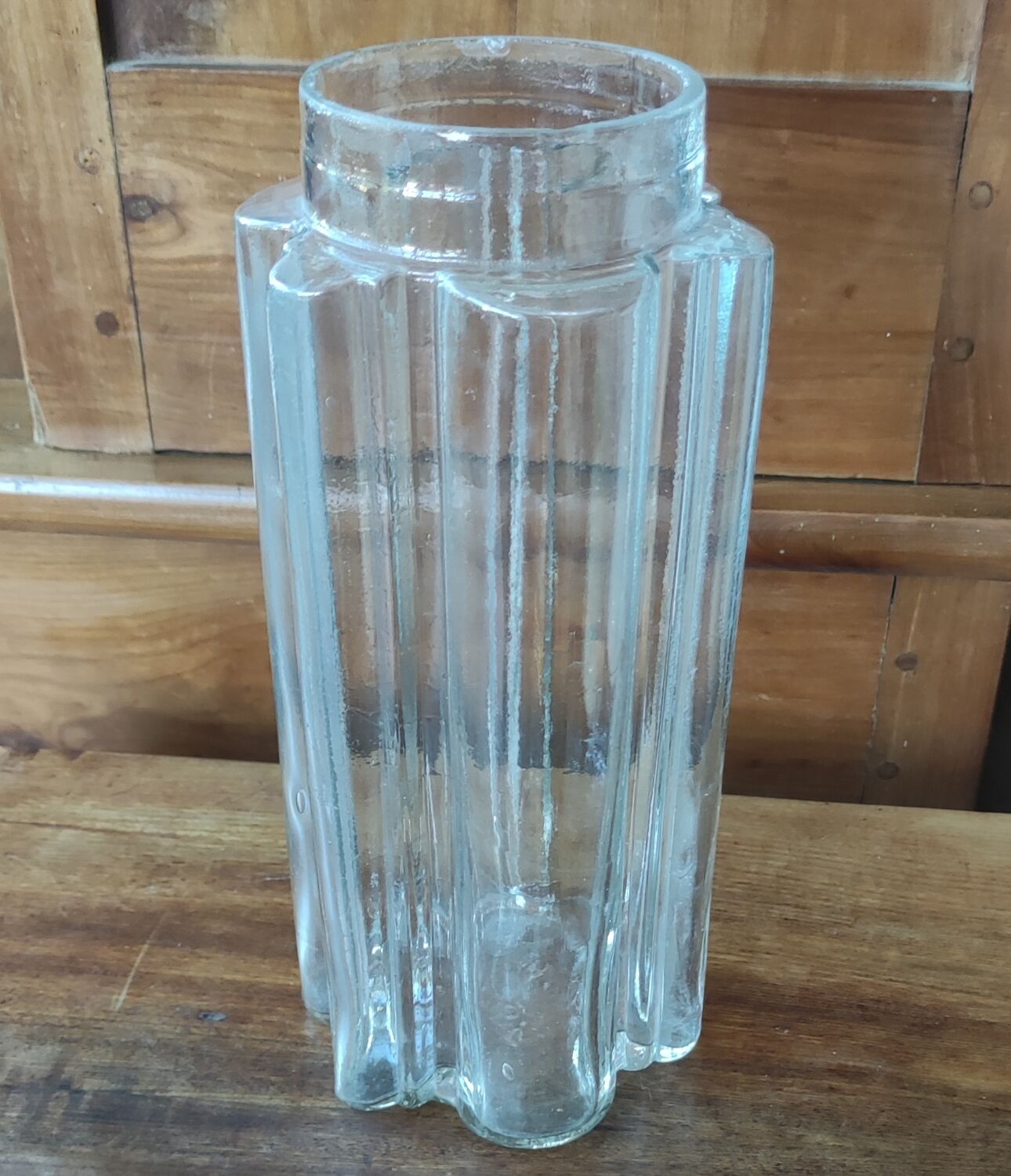 Large old blown glass jar