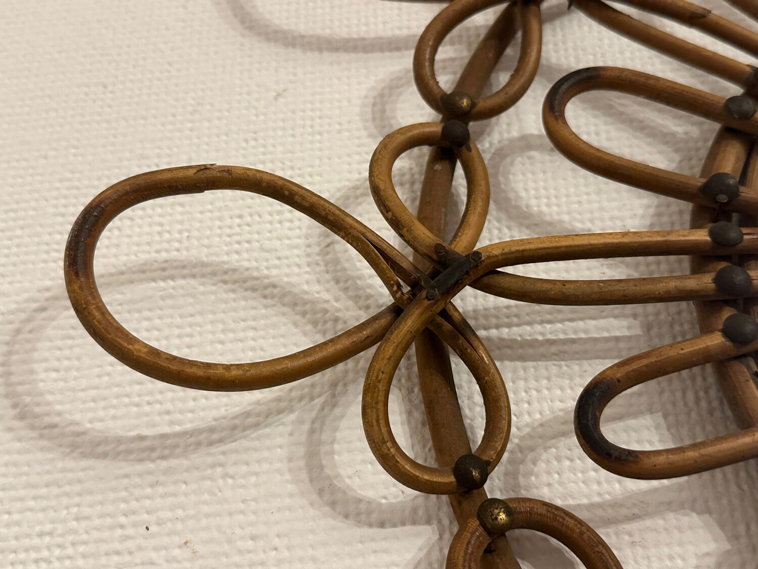 Vintage rattan mirror