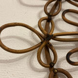 Vintage rattan mirror