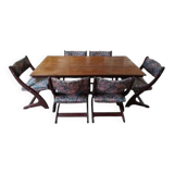 Scandinavian design table with 6 chairs from Börge M Sondergaard