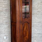 Antique Louis XVI style display cabinet in walnut