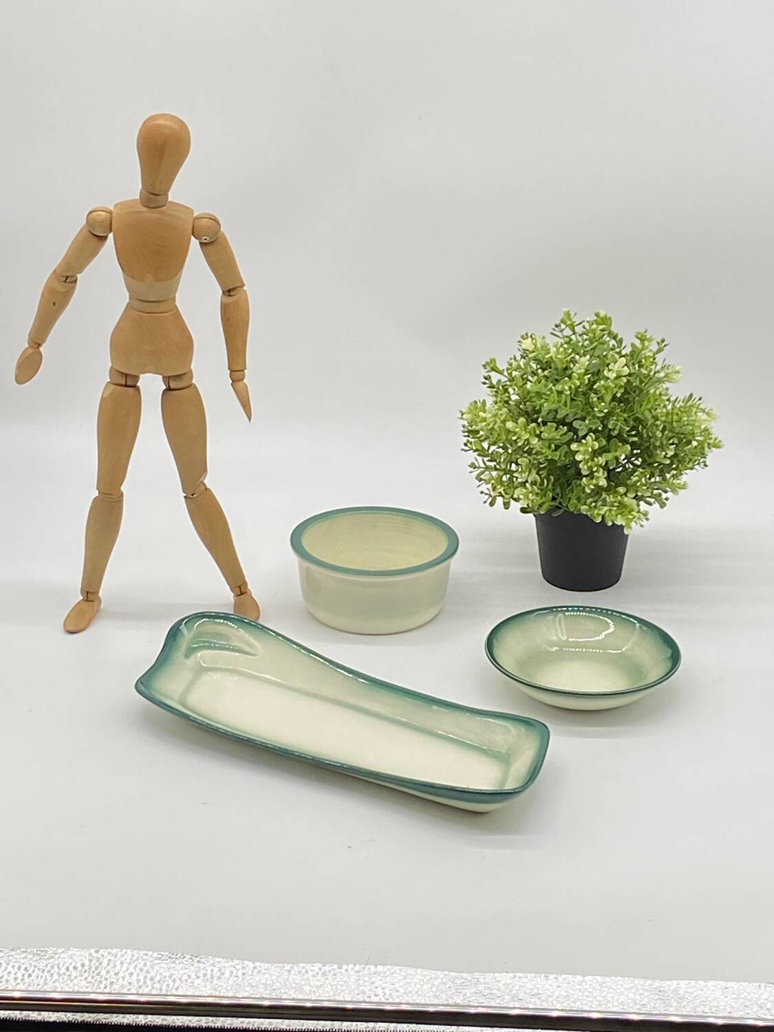 Set / set / service for aperitif salins france, vintage ceramic