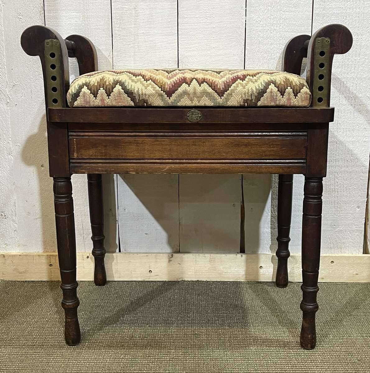 1930s English piano stool