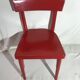 Paire de chaise ancienne Baumann bois rouge assise enfants vintage