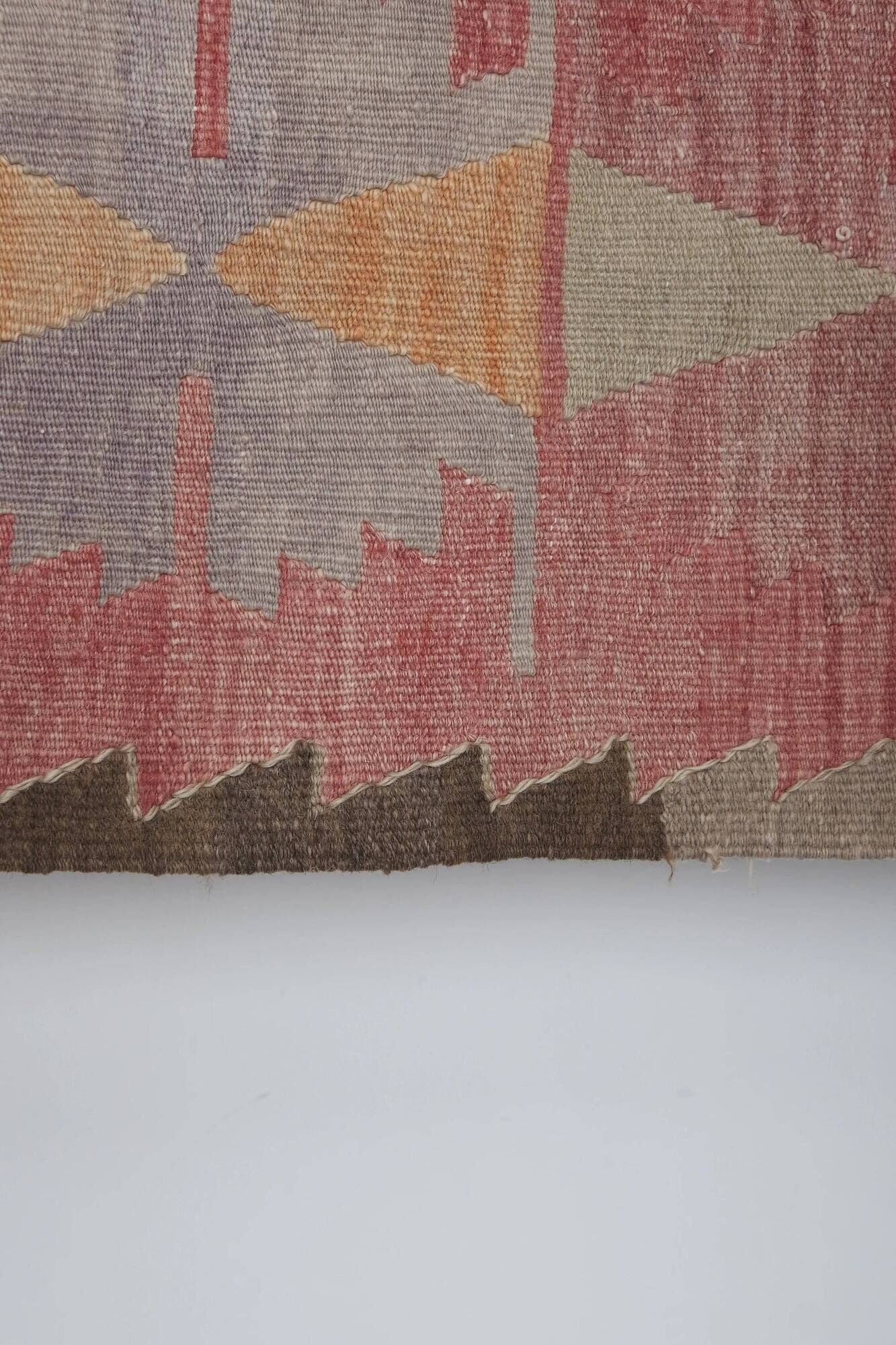 Vintage Turkish hallway rug 142x410 cm