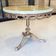 Vintage brass side table/coffee table with an onyx top.