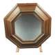 Rustic molded wood mirror 34 cm