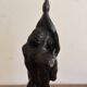 Resin Sculpture Figurine Couple Kissing Art Deco Female Nude Erotic