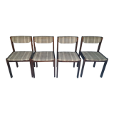 Denmark, 1980, set of 4 curly wool chairs