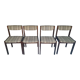 Denmark, 1980, set of 4 curly wool chairs