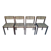 Denmark, 1980, set of 4 curly wool chairs