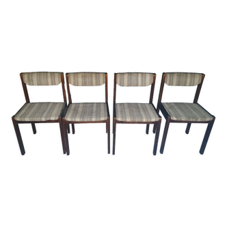 Denmark, 1980, set of 4 curly wool chairs