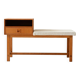 Chaise Gossip scandinave vintage avec tiroir