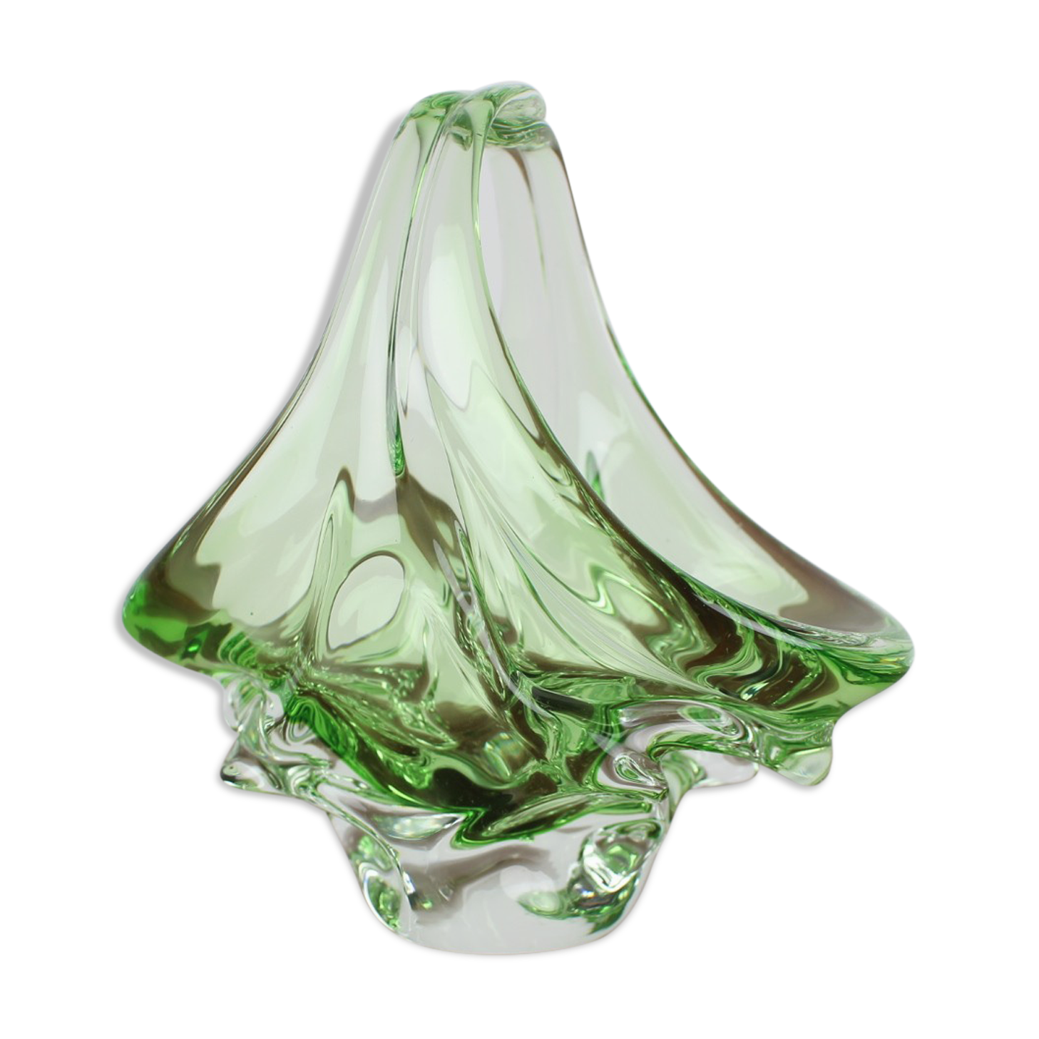 Mid-century glass bowl designed by josef hospodka, 1960's