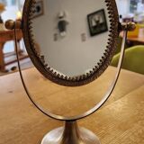 Brass standing mirror