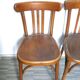 Pair of bistro Mahieu and Fischel bentwood chairs
