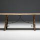 Rustic Folk Art Trestle Table, Spain, 19th Century