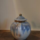 Blue ceramic teapot
