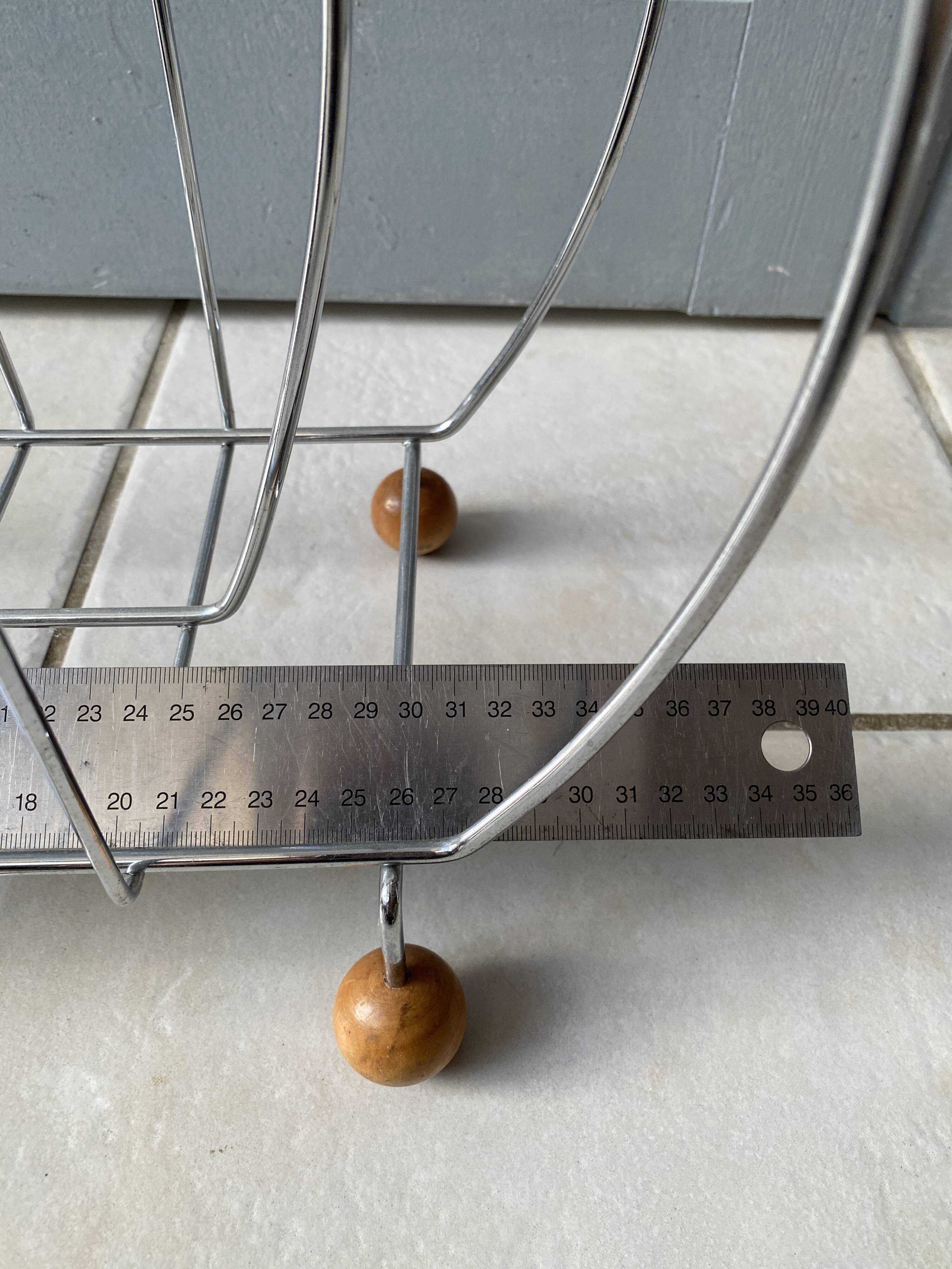 Sputnik Magazine Rack / Vinyl Record Holder - Chrome