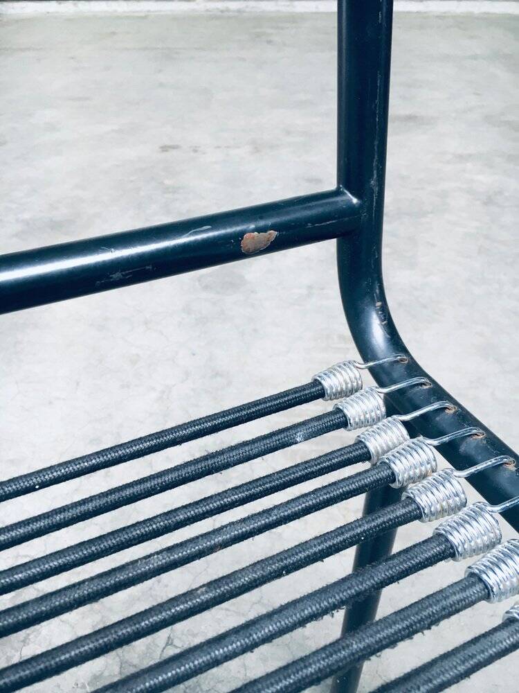 Postmodern sandows chairs attributed to rene herbst for ecart international, 1980s, set of 6